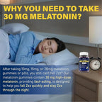 Melatonin Gummies 30mg for Adults: Maximum Strength Melatonin Supplement with L-Theanine, Ashwagandha, MSM, Vitamin D3 & Zinc - Non-Habit Forming, Natural Mixed Berry Flavor 60 Count (Pack of 1)