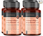 pureclinica Triple Strength Marine Collagen & Hyaluronic Acid – 1500mg per Tablet | 720 Tablets (4 Bottles of 180) | Supports Skin, Joints & Hydration