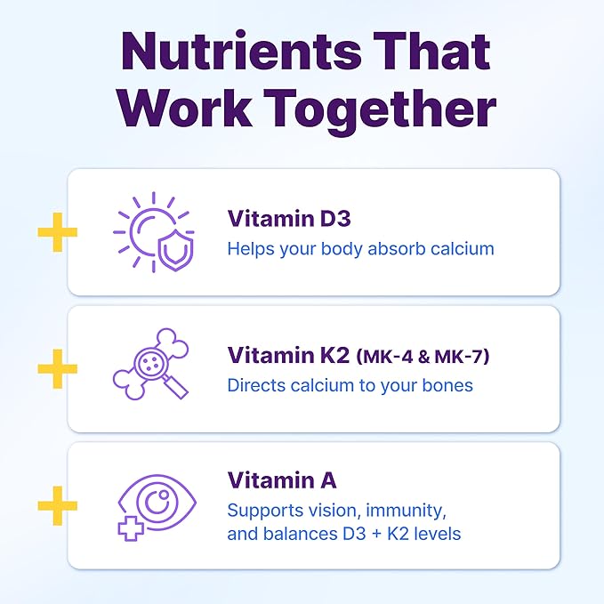 InnovixLabs Vitamin D3 K2-5000 IU Vitamin D3 Plus 600 mcg Vitamin K2 MK4 and MK7 for Max Calcium Absorption, Supports Bone, Immune, Heart Health, 3rd Party Tested, Gluten Free, 60 Softgels