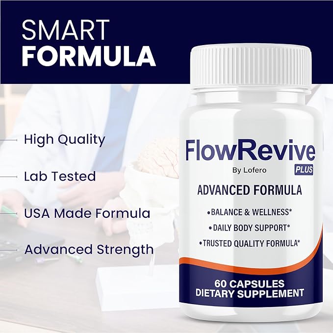 (2 Pack) Flow Revive Capsules, FlowRevive Pills Advanced Premium Prostate Supplement Health Support Formula Vitamins for Men Urinary Function, Comfort, Flow & Balance All Natural Ingredients (120 ct)