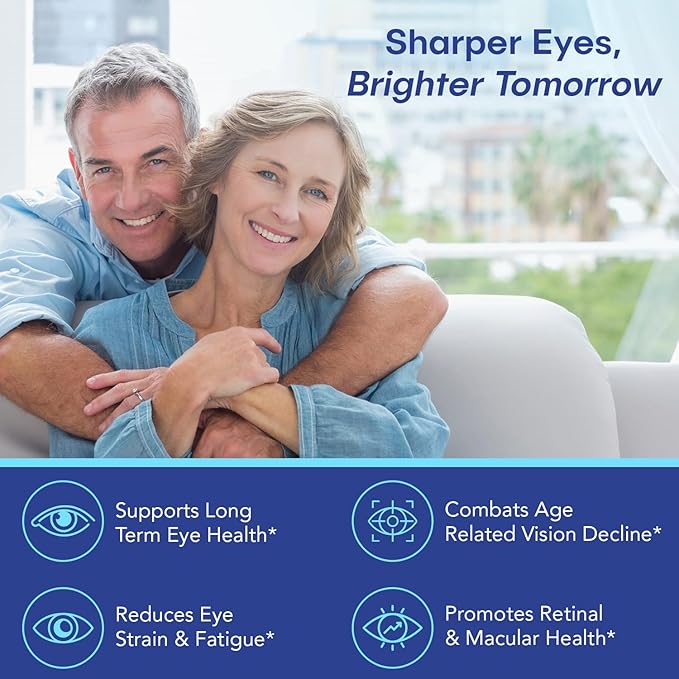 Eye Health Supplement – 14 Essential nutrients for Clear Vision, Blue Light Protection, and Long-Term Eye Health. Supports Clarity and Eye Wellness. 60 Capsules. (6 Pack)