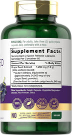 Carlyle Grape Seed Extract | 240 Capsules | Maximum Strength Standardized Extract | Non-GMO, Gluten Free