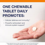Metagenics Ultra Potent-C Chewable - 250 mg Buffered Vitamin C with Bioflavonoids, L-Lysine & L-Cysteine - Immune & Antioxidant Support - Non-GMO, Gluten-Free - Natural Orange Flavor - 90 Tablets