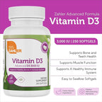 Zahler Vitamin D3 3000IU, Vitamin D3 Supplement 3,000 IU, Certified Kosher (250 Softgels)