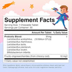 LOVEBUG Probiotics for Kids – Probiotic Chewables with Prebiotic Fiber for Age 4+,Daily Children's Gut Health & Digestive Support Supplement, Sugar-Free Berry Flavor, 30 Count