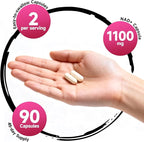 NAD Supplement with PQQ, Vitamin B6, L-Ergothioneine, and NMNH Supplement - for Cellular Health, Energy Support and Healthy Aging for Women & Men - Vegetarian, Non-GMO, Gluten Free- 270 Capsules