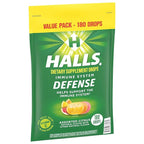HALLS Defense Assorted Citrus Vitamin C Drops, Value Pack, 180 Drops