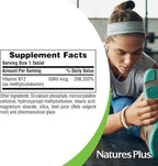 NaturesPlus Shot-O-B12 5000 mcg - 30 Sustained Release Tablets - Supports Energy Production - Vegetarian, Gluten Free - 30 Servings