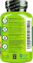 NATURELO Mens Multivitamins for Men 50+ - One Daily Multivitamin for Men with Vitamins, Minerals & Organic Whole Foods, Boost Energy & Health, Non-GMO, 60 Vegetarian Capsules