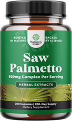 Natures Craft Saw Palmetto for Men with Beta Sitosterol - Saw Palmetto Extract Prostate Health Supplement for Men Bladder Control and Prostate Support - Restoring Hair Supplement - 200 Count