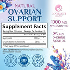 Myo-Inositol & D-Chiro Inositol 1025mg - 40:1 Ideal Ratio for Ovarian Support, Vegan Myo & D Chiro Supplement for Women's Natural Balance and Hormone Support, Vitamin B8, Non-GMO - 60 Capsules