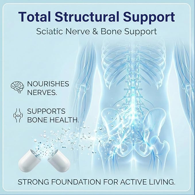 Sciatic Nerve Support Supplement, (120 Capsules) Advanced Formula with Alpha-Lipoic Acid and Vitamin B Complex, Supporting Mobility and Sciatic Nerve Health, Vegan