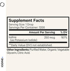 Codeage USDA Certified Organic Iodine Drops - 250 Mcg Per Serving - 1+ Year Supply - Liquid Iodide Supplement - Pure, Clear Iodine - Vegan Potassium Iodine Liquid Drop - 2 fl oz