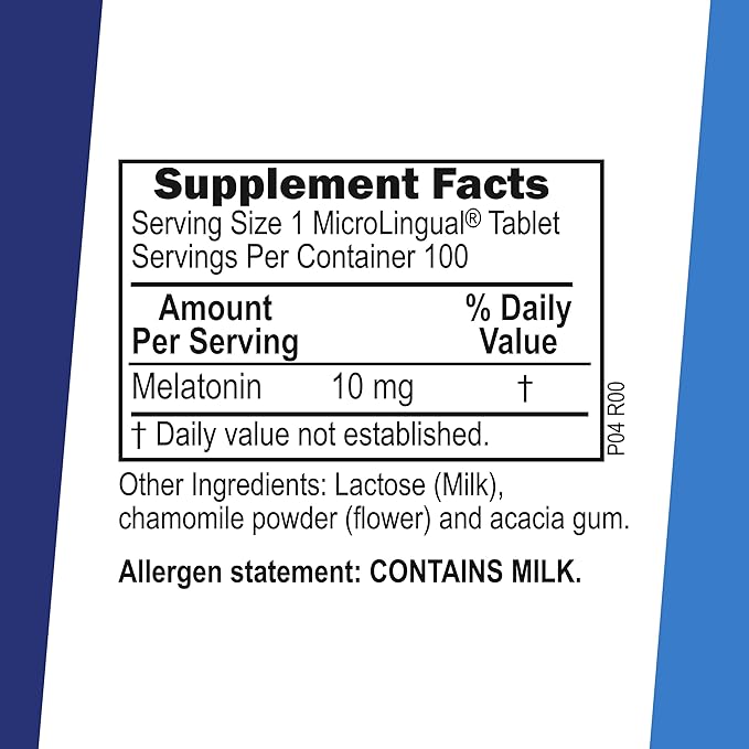 Superior Source Melatonin 10 mg - Healthy Sleep Support Supplement for Adults - Melatonin Formula with Chamomile Aids Relaxation & Restful Sleep - 100 Sublingual Dissolving Tablets