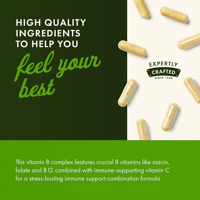 Swanson Super Stress B-Complex with Vitamin C for Stress-Prone Professionals Seeking Energy and Immune Support (100 Capsules, 2 Pack)