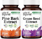 Wild & Organic Pine Bark Extract 60 Capsules & Grape Seed 60 Capsules