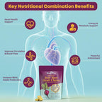 Organic Beet Root Chews Supplements: Beet soft Chews for Women Men Support Blood & Heart Health Nitric Oxide Boost with Grape Seed Extract CoQ10, Beet Root Gummies Vegan Non-GMO Berry Flavor 60CT
