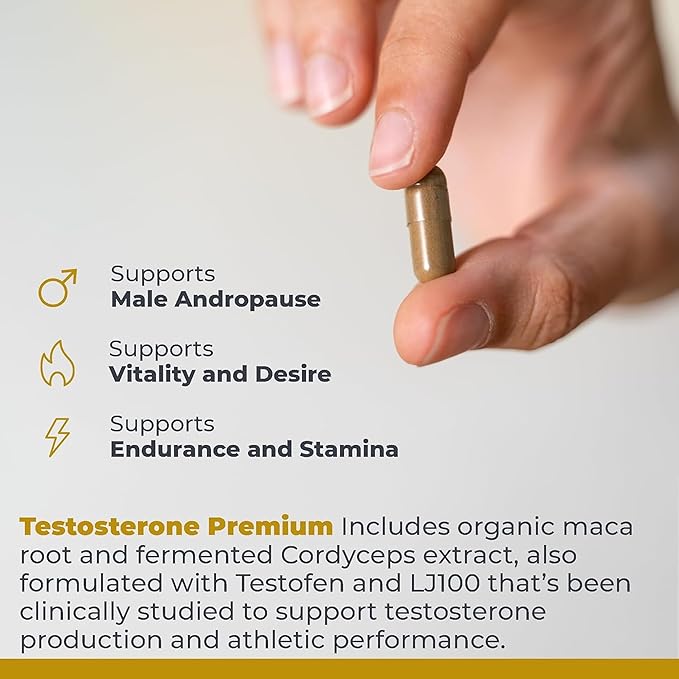 Premier Research Labs Testosterone Premium - Testosterone Supplement for Men, All Natural Testosterone Complex, Premier Labs Testosterone Support, Fenugreek, Cordyceps & Maca - 90 Vegetarian Capsules