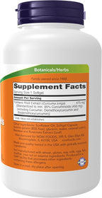NOW Supplements, Tumeric Curcumin (Curcuma longa) Gels, Standardized Extract, Herbal Supplement with 95% Curcuminoids, 120 Softgels