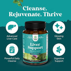 Natures Craft Liver Cleanse Detox & Repair 180 Capsules - Herbal Liver Support Milk Thistle Supplement - Silymarin Milk Thistle Supplements with Dandelion Root, Choline, Beetroot & Artichoke Extract
