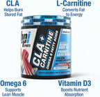 BPI Sports CLA+Carnitine – CLA L Carnitine & Linoleic Acid – L Carnitine Supplement for Weight Loss, Metabolism & Lean Muscle – Caffeine Free – Rainbow Ice – 50 Servings – 12.34 oz