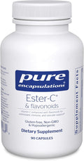 Pure Encapsulations Ester-C & Flavonoids - Vitamin C Supplement for Antioxidants - Immune & Vascular Support* with Calcium & Rutin - Gentle on Digestion - Vegan & Non-GMO - 90 Capsules