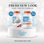 Doctor's Best High Absorption CoQ10 with BioPerine Supplement - Coenzyme Q10 Softgels for Heart Health & Antioxidant Support, Naturally Fermented CoQ10 100mg for Women & Men, Non GMO - 120 Softgels