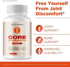 Core Strength Supplement Pills, Core Strength Capsules - All Natural Formula to Fortify Bones, Movement & Bolster Flexibility, CoreStrength Premium Health & Wellness Support Reviews (5 Pack)