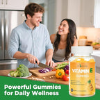Vitamin E 400 IU Gummies for Immune, 268mg Per Serving Vitamin E Gummies for Women and Men Skin Glow & Cell Wellness, 60 Count Pineapple Flavor Sugar-Free Gluten-Free