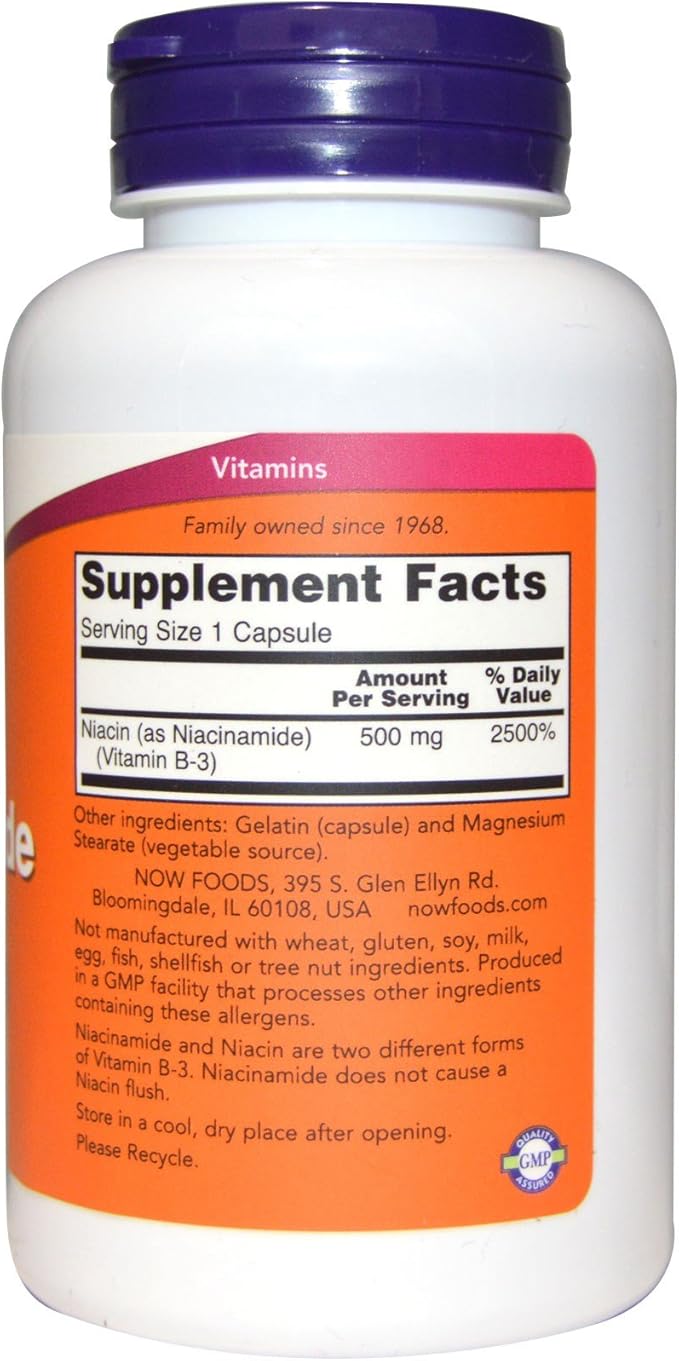 Niacinamide 500mg 100 Capsules (Pack of 2)