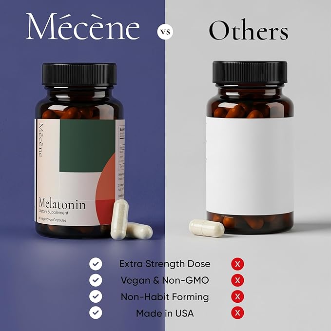 High Dose Melatonin: 30mg with L-Theanine + B6 + Apigenin - 60 Vegetarian Capsules