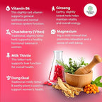 Hormone Balance for Women Gummies of All Ages - PMS Support Supplement for Women to Regulate Menstrual Cycle & Hormonal Balance Menopause & Mood Swings with Vitamin B6 & Dong Quai - 60 Chews