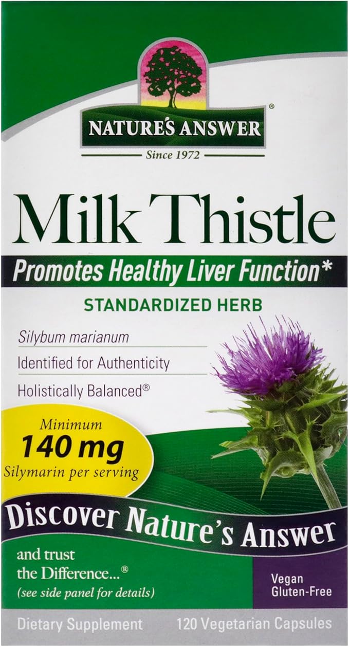 Nature's Answer Milk Thistle Seed Vegetarian Capsules, 120-Count