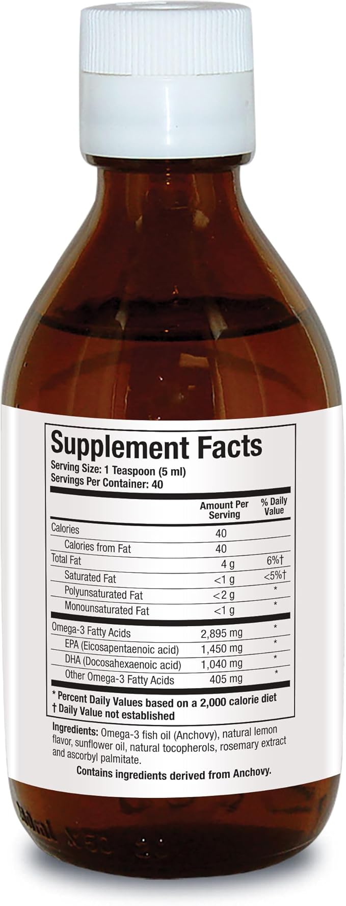 Biotics Research Biomega 3 Liquid™ Highly Concentrated Omega 3 Fish Oil Liquid, Sustainably Sourced, Traceable, Pure 2490 mg of EPA DHA Omega 3 Fatty Acids per TSP 1040 mg DHA 7 Fl Ounces 200ml 40 SVG