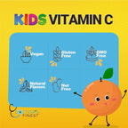 Doctors Finest Vitamin C Gummies for Kids – Vegan, GMO Free & Gluten Free – Great Tasting Orange Flavor Pectin Chews – Kids Dietary Supplement – 250mg of Vitamin C – 90 Jellies [45 Doses]