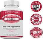 Acnetame Acne Pills- Vitamin Supplements for Acne Treatment- Natural Clear Skin from Hormonal Cystic Pimples- Oily Skin Vitamins Pill for Women, Teen, Men, & Adults 60 Tablets
