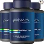 ProHealth NMN Pro 1000 (60 Capsules, 3 Pack) Clinically Studied Uthever® NMN. NAD+ Precursor for Cellular Energy, Mitochondrial Support & Healthy Aging. USA Manufactured, Triple Lab-Tested