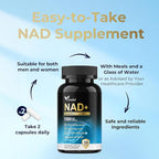 NAD+ Supplement 1500mg - 7-in-1 Liposomal Formula with Urolithin A, CoQ10 & Resveratrol - Cellular Energy, Muscle Health & Healthy Aging Support for Women & Men- 120 Capsules
