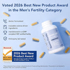 Premom Sperm Fortify – Male Fertility Supplements for Men with KSM-66® Vegan Ashwagandha, CoQ10 as Ubiquinol, Zinc, Selenium&Acetyl-L-carnitine | Supports Sperm Health, Motility & Count