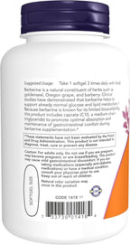 NOW Foods Supplements, Berberine Glucose Support, Combined with MCT Oil for Optimal Berberine Absorption, 90 Softgels