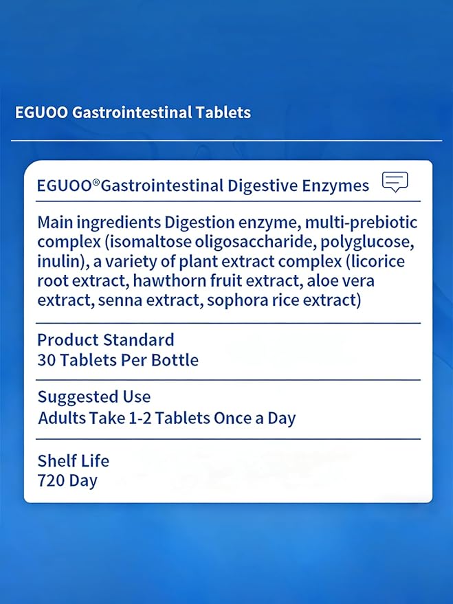 Digestive Enzyme Complex with Lion’s Mane Mushroom Powder – L-Glutamine 1000mg, DigeZyme Multi-Enzyme, Zinc L-Carnosine, Multi-Prebiotic Complexes – Gut Health Supplement – 30 Tablets