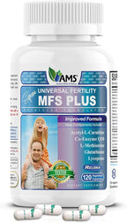 America Medic & Science MFS Plus Fertility Supplements for Men (120 Capsules) Sperm Count Booster, Supports Motility | Natural Preconception Vitamins, Reproductive Aid, with Zinc, CoQ10