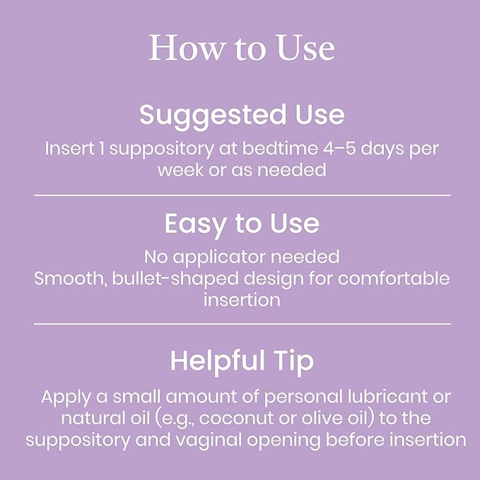 NewLife Naturals Vitamin E Vaginal Suppositories 38IU ESoothe - Moisture & Hydration Support - All Natural Estrogen Free Feminine Care - 24 Inserts