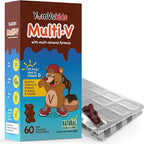 YUM-V'S Kids Multivitamin Chocolate Bears for Immune & Bone Support – 16 Kids Vitamins & Minerals with A, B Complex, Magnesium & Zinc – Daily Toddler Vitamins in Milk Chocolate – 60 Count, Pack of 1