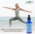 Eidon Ionic Minerals Immune Support Supplement Liquid Concentrate - Mineral Drops with Zinc, Selenium, Support & Maintain Immune System, Bioavailable, No Preservatives - 2 oz (Pack of 2)