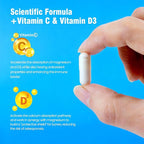 Magnesium L-Threonate 120 Capsules,Vitamin D3,Magnesium Threonate with Vitamin C,High Absorption,Non-GMO,60 Days Supply (120)