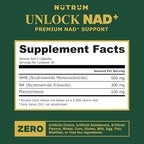 Unlock NAD+ Triple-Pathway NAD+ Support Supplement with NMN + NR | Science Backed, Third Party Tested, Non-GMO, Made in USA