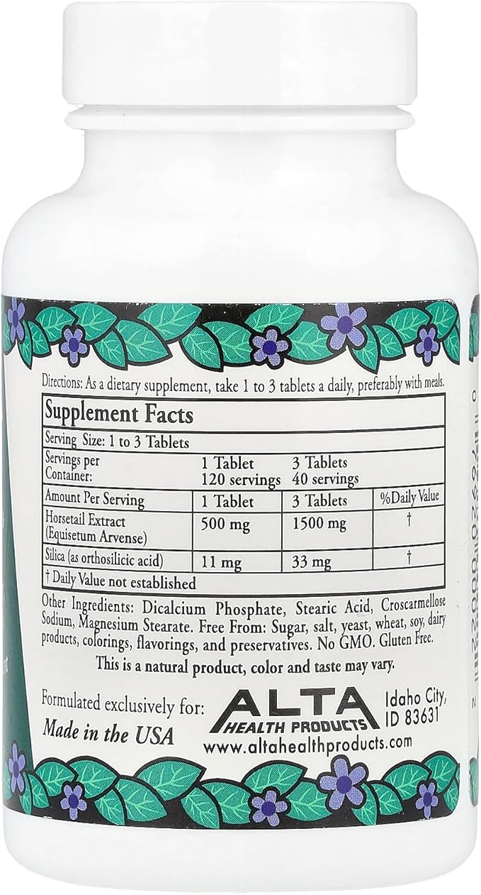 Alta Health Products, herbal SILICA with bioflavonoids , Tablets, 120 Count