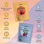 Plant People WonderDay & WonderSleep Mushroom Gummies Bundle – Daily Energy, Mood & Immune Support + Nighttime Sleep & Relaxation – Vegan - 60 Count Each