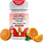 Kids Chewable Iron Supplement, Ferronyl® Carbonyl Iron 9 mg, Vitamin C 30 mg, Tangerine Tango Orange Flavor, 90 Count
